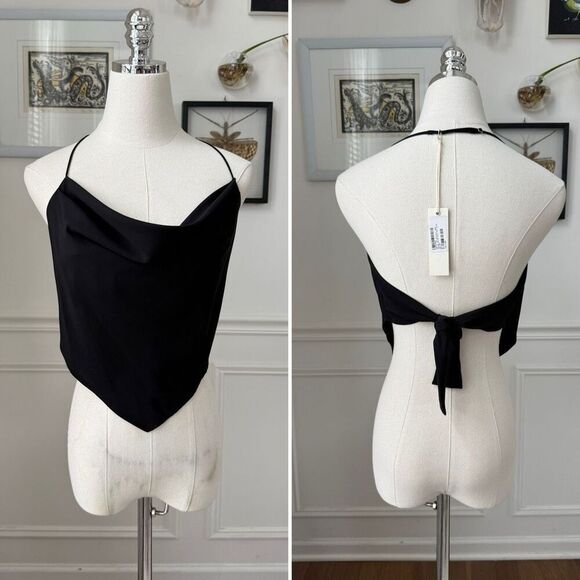 Capulet Tops - NWT Capulet Jayden Halter Neck Cami Open Back Handkerchief Black S